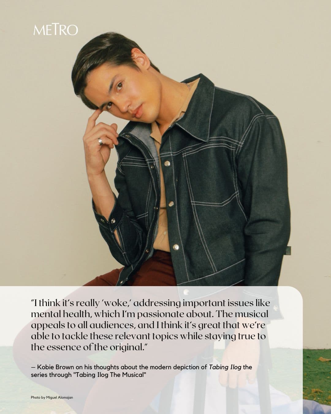 Kobie Brown as James in Tabing Ilog The Musical Rerun